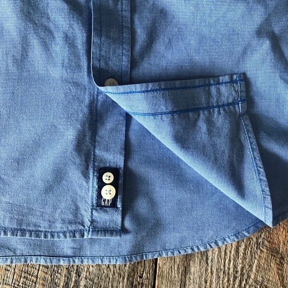 GAP Kids Mini-Check Oxford Button Down Shirt XXL - Picture 6 of 9